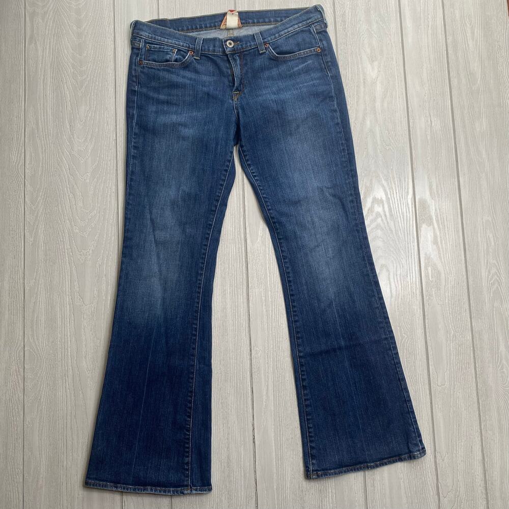 Lucky Brand Women's Liz Blue Faded Denim Bootcut Zoe Jeans Size 14